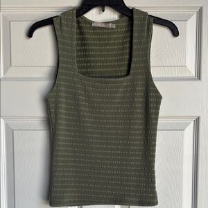 Forest Green Textured Women's Tank Top